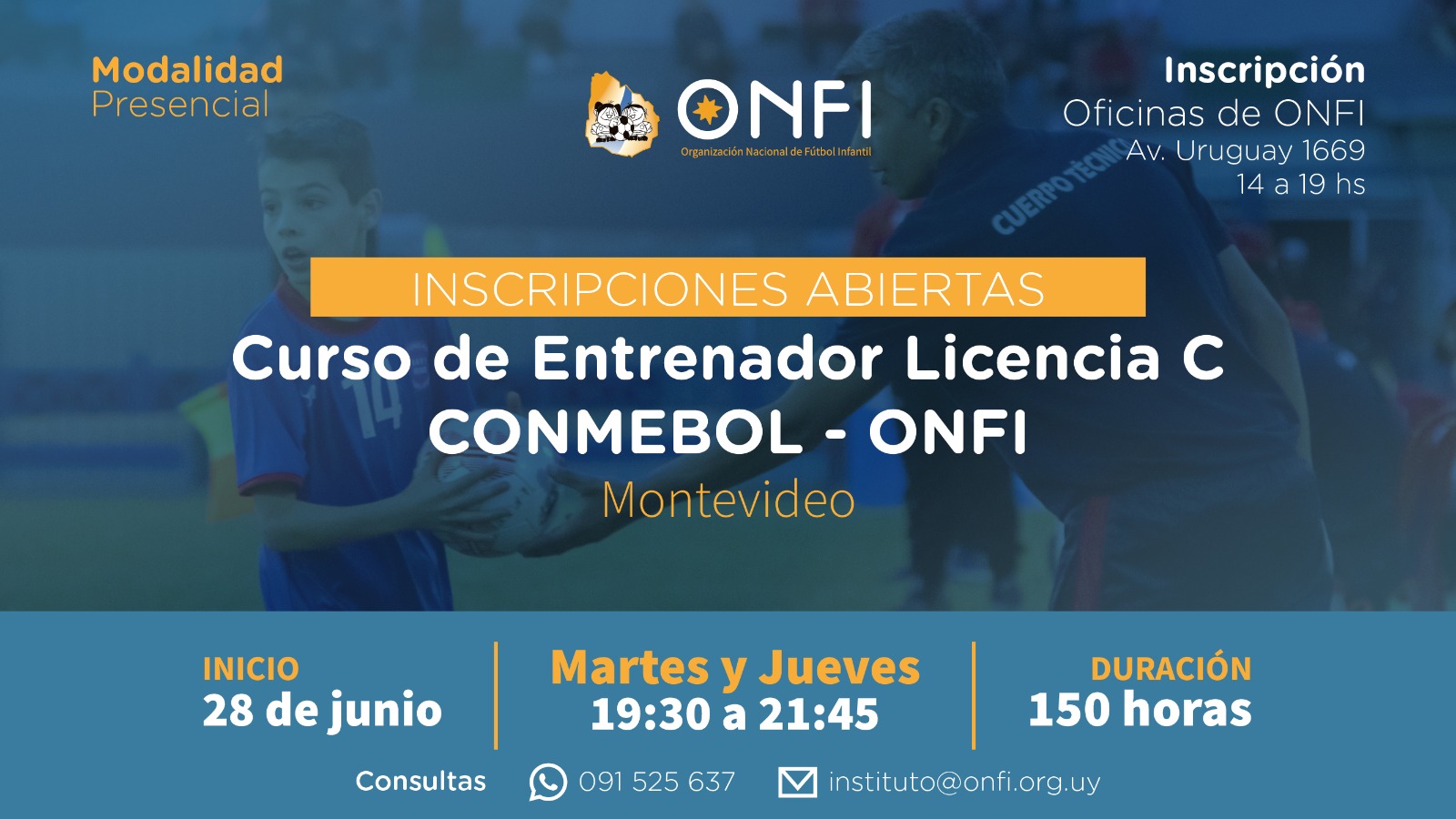 Inscripciones curso de Entrenador Licencia C en Montevideo - ONFI